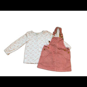 Rachel Zoe top and corduroy overall skirt